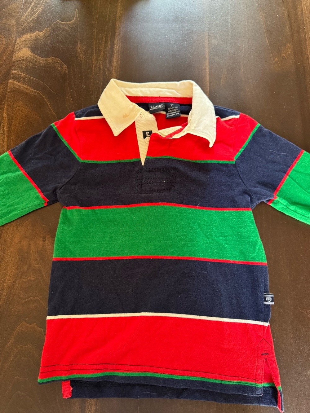 E Land American classic toddler rugby shirt stripe trendy